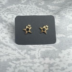 Metal-free Black Gem Earrings, Plastic Post Studs, Allergy Free Hypoallergenic